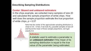 [AP Statistics] TPoS 7.1B: Describing Sampling Distributions