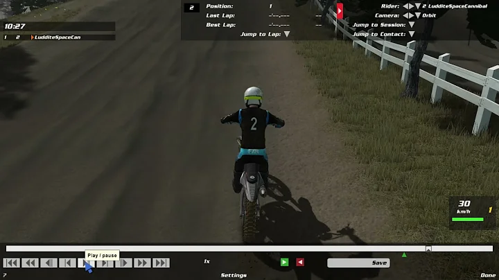 Noob does accidental back flip in MX Bikes