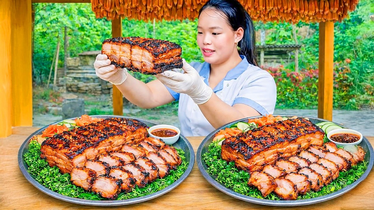 How to Make Charcoal-Grilled Black Pork to Sell at the Market - Country Life | Trieu Mai Huong