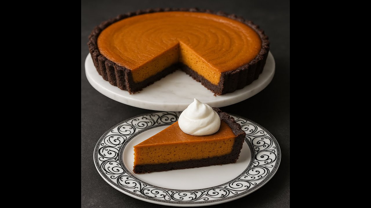 Dark Chocolate Pumpkin Tart