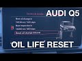 How to reset the oil life indicator 2019 audi q5 suv