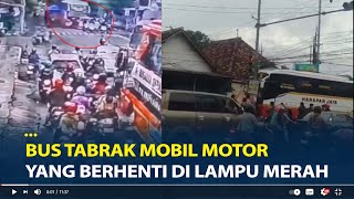 Download Lagu Kronologi Bus Harapan Jaya Tabrak Tabrak Mobil Motor yang Berhenti di Lampu Merah Kediri MP3