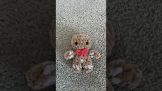 Crochet mini gingerbread man! #crochet #amigurumi #crocheted #cute #christmas