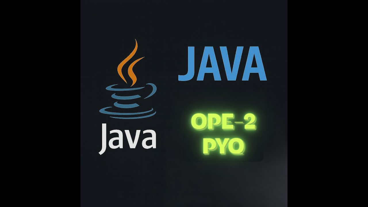 Java OPE — 2 общих и универсальных вопроса || Концепции программирования на Java || Степень бакал...