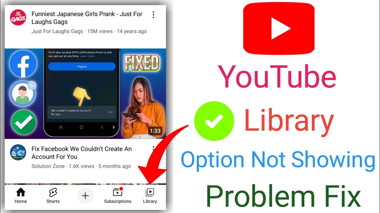 youtube library option not showing/how to fix youtube library option not showing