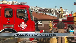Nationally recognized BBQ restaurant in Ina catches fire