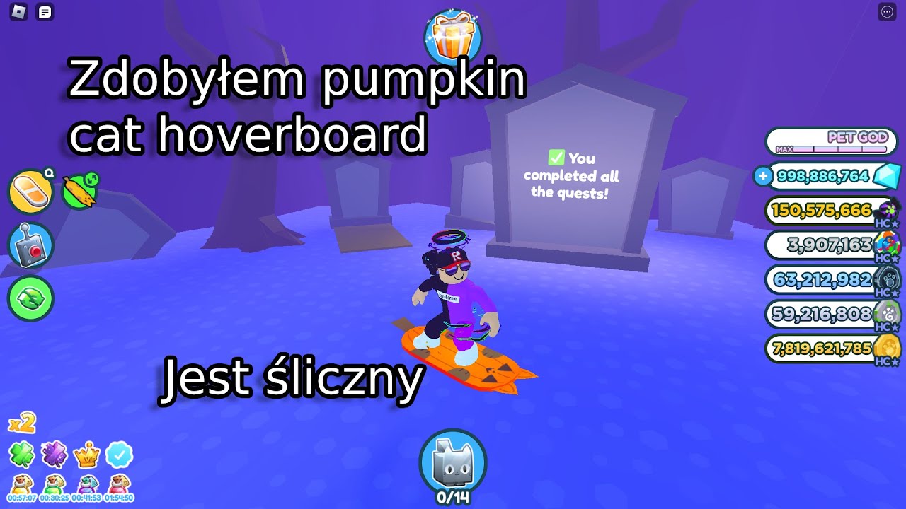 *UNLOCKED* PUMPKIN CAT HOVERBOARD!!! w Pet Simulator X (Roblox) YouTube