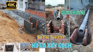 4K VIDEO || KÍCH THƯỚC HỐ GA XÂY GẠCH ĐẶT ỐNG BI BÊ TÔNG THOÁT NƯỚC HIỆU QUẢ | Kiều Gia