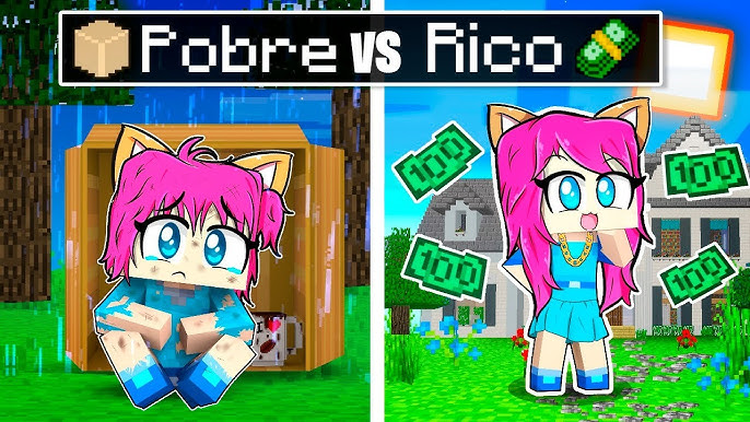 O ALUNO RICO E O POBRE #Minecraft #desafiominecraft #ROBLOX #minecraf