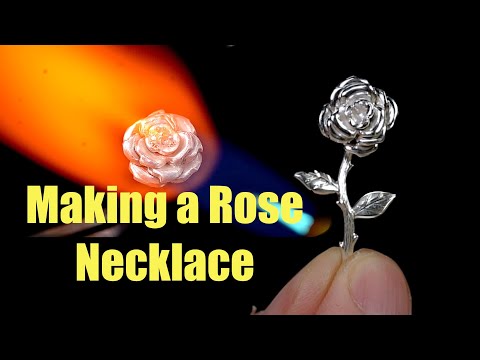 How to Make a Silver Rose Necklace