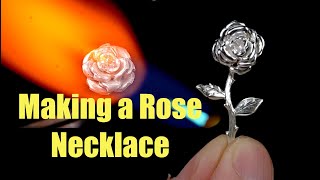 How to Make a Silver Rose Necklace