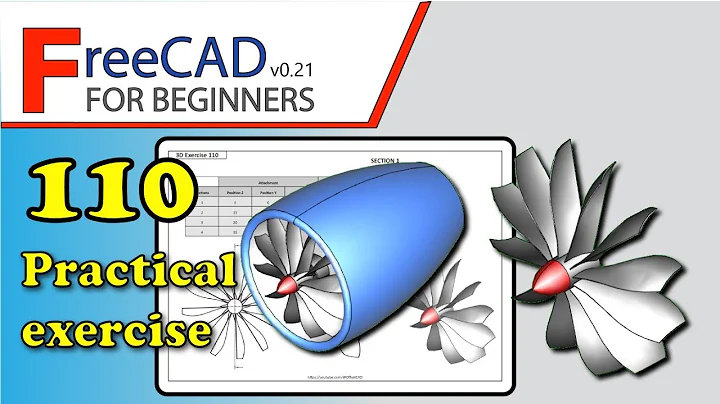 FreeCAD 0.20-0.21 Beginners tutorial: practical exercise 110 (Revolution and loft tool)