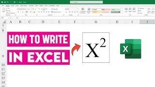 How To Type Square Symbol in Microsoft Excel | Superscript in Excel