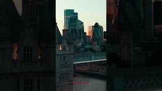 Londons Tower Bridge: Stunning Twilight Aerial View! #shorts