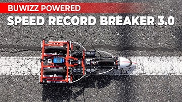 BuWizz powered Speed Record Breaker made of LEGO® bricks - NEW RECORD 60 km/h