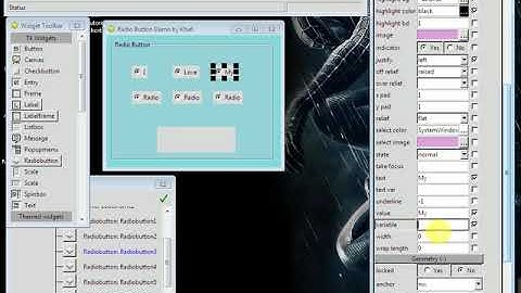 tcl/tk : Radio Button Demo