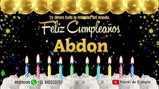 Feliz Cumpleaños Abdon - Pastel de Cumpleaños con Música para Abdon by Pastel de Cumple 8,608 views 1 year ago 1 minute, 14 seconds