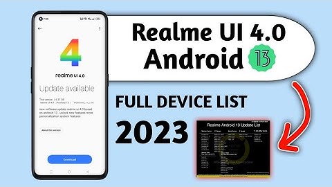 Realme UI 4.0 Android 13 update official device list,update date,roadmap, Ui 4.0 android 13 features