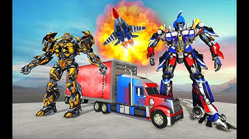 Optimus Prime Multiple Transformation Jet Robot Car Game 2020 - Android Gameplay