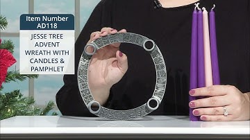 JESSE TREE ADVENT WREATH WITH CANDLES & PAMPHLET_AD118