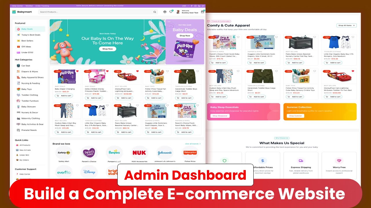 Build a Complete Babymart E-commerce Website | Part 2: Admin Dashboard Setup with Vite, React Router