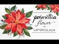 Watercolor Flower Tutorial: Poinsettia