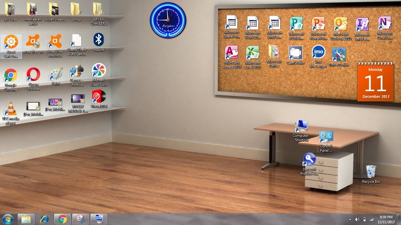 How to make a Beautiful Classic 3D Desktop in Windows BY SHINIKA ARYAN ...