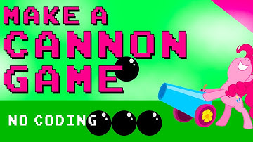 CLICKTEAM FUSION 2.5 How to make a Cannon Game - easy gamemaker