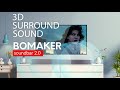 Bomaker soundbar for tv with builtin subwoofer surround sound speaker 120db and 4 eq