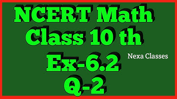 Triangles | Chapter6 Ex 6.2 Q2| NCERT| Math Class 10th