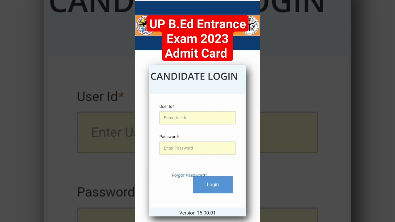 UP B.ed Entrance exam 2023 Admit Card kese download Karen