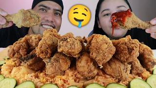 CRISPY FRIED CHICKEN W/ KIMCHI FRIED RICE | FILIPINO FOOD | MUKBANG PHILIPPINES