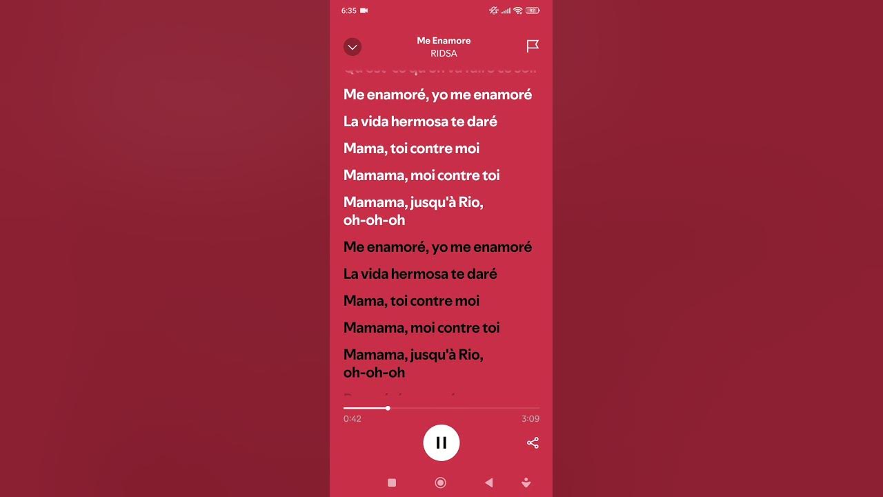 me enamore Ridsa #pourtoi #spotify #foryou #music #clips #follow #fyp