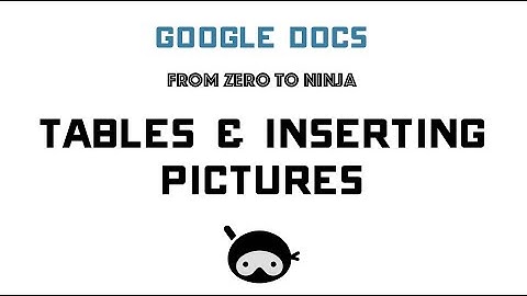 Google Docs: Creating Tables and Inserting Images (2015)