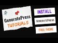 How to Install GeneratePress Free Theme in WordPress