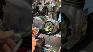 Ignition timing today 1974 Honda CB550#cb550 #hondamotorcycles #hondausa #mechanic