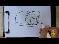 How to draw lazy hippo