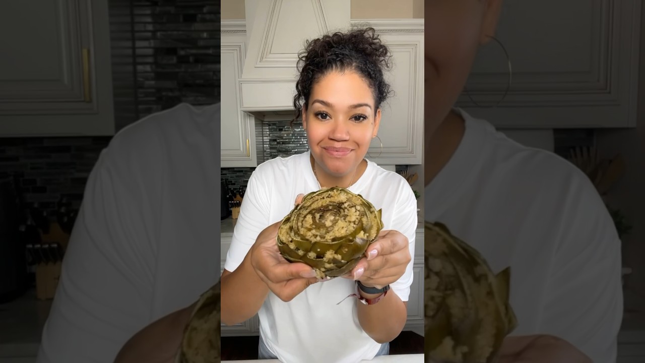 10/10 DELICIOUS! Garlic Parmesan Stuffed Artichokes 