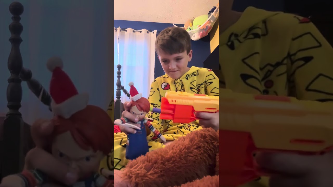 Monkey Mickey shadow Chucky Leonardo play Russian roulette