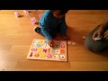 Alphabet puzzle solved by Aditya @ 20 months