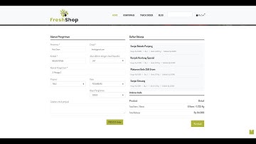 Toko Online Codeigniter 3 Freshshop #2 Menu Utama Preview