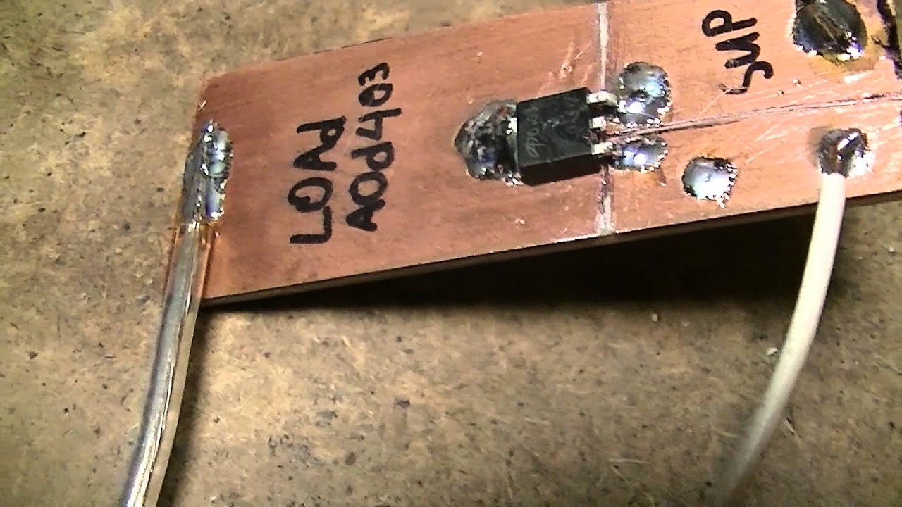 DIY MPPT AOD403 MOSFET eval board - YouTube