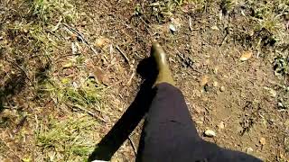 長靴遊び動画⑦「AIGLEの長靴（カーキ）編」で歩いて田んぼ仕事に行ってきました。