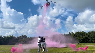 Helicopter gender reveal