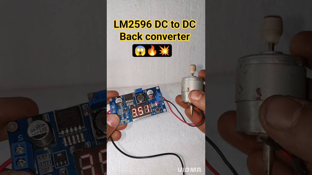 LM2596 DC to DC back converter testing.