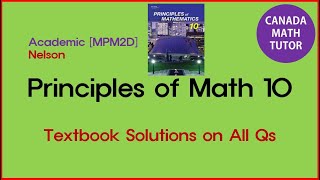 [Eng.][003] Canada Math 10 Nelson Solutions [Page18-20] [1.2 Solving Linear Equations] / MPM2D