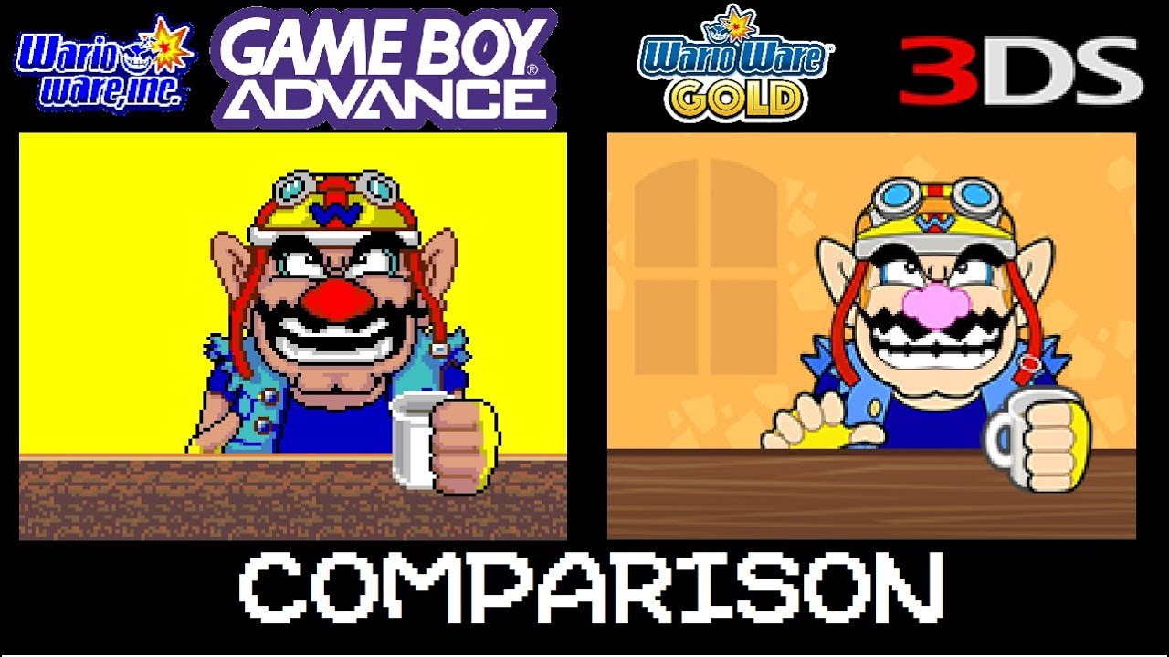 WarioWare Inc (original) vs WarioWare Gold Microgame comparison.