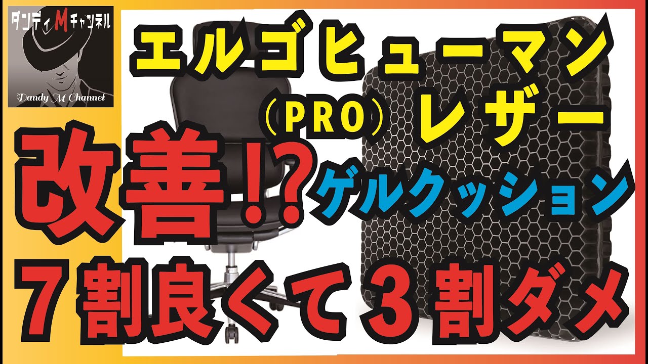 エルゴヒューマンPROレザー 改善!ゲルクッション 7割良くて エルゴヒューマンPROレザー 改善!ゲルクッション 7割良くて