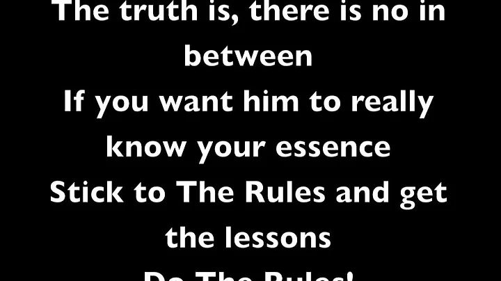 Just Do The Rules Song