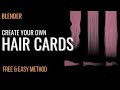 Create Hair Cards in Blender / Hair Textures / Easy Free Tutorial